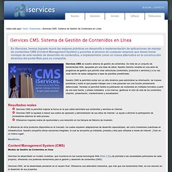 iServices CMS. Sistema de Gestión de Contenidos en Línea — iServices de México