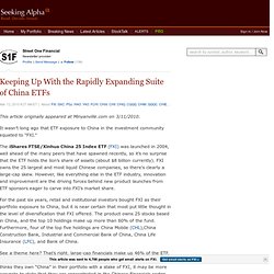 Keeping Up With the Rapidly Expanding Suite of China ETFs -