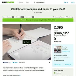 iSketchnote: from pen and paper to your iPad! by ISKN Team