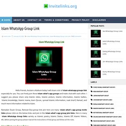 Islam WhatsApp Group Link