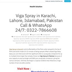 Viga Delay Spray Price in Pakistan