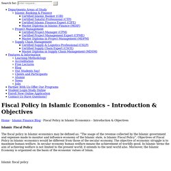 Fiscal Policy in Islamic Economics