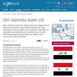 IS, den islamiska staten, Voyage, Irak, Syrien, aktuella konflikter, FN - Globalis.se