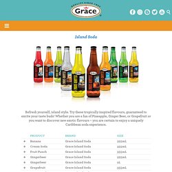 Tropically Island Soda Pineapple, Grape, Lemon, Orange Sodas Canada - Grace Foods