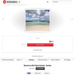"Beach on De Palm Island - Aruba" Stickers by stine1
