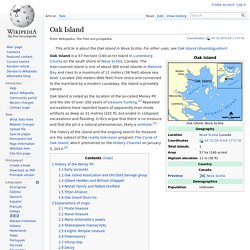 Oak Island - Wikipedia, l'encyclopédie libre