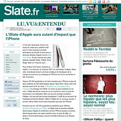 L'iSlate d'Apple aura autant d'impact que l'