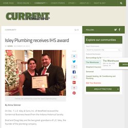 Isley Plumbing receives IHS award