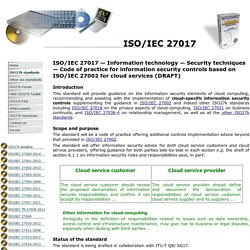 ISO/IEC 27017 cloud security