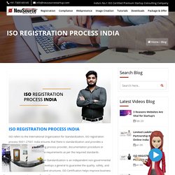 ISO REGISTRATION PROCESS INDIA