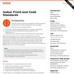 ISOBAR Front-end Code Standards & Best Practices