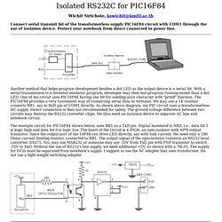 Isolated RS232C for PIC18F84