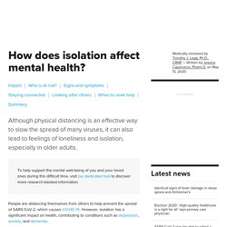 Isolation and mental health: Signs, impact, and how to cope