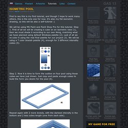 Isomteric pool pixel art tutorial - Photoshop tutorials and Pixelart tutorials, smiles and pixelart
