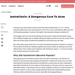 Check out the Side Effects of Isotretinoin at Setu today