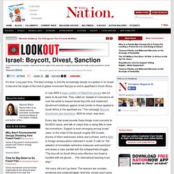 Israel: Boycott, Divest, Sanction
