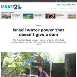 Israeli water power that doesn’t give a dam