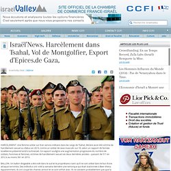 Israël'News. Harcèlement dans Tsahal, Vol de Montgolfier, Export d'Epices.de Gaza,