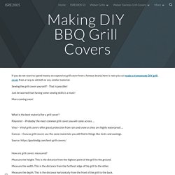 ISRE2005 - Making DIY BBQ Grill Cover