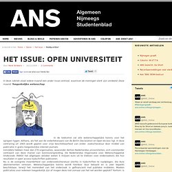 Het issue: Open universiteit