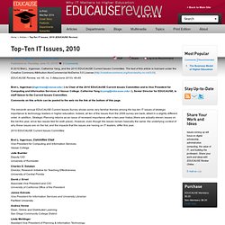 Top-Ten IT Issues, 2010 (EDUCAUSE Review