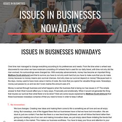 ISSUES IN BUSINESSES