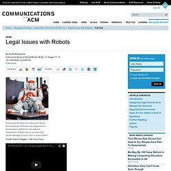 Legal Issues with Robots