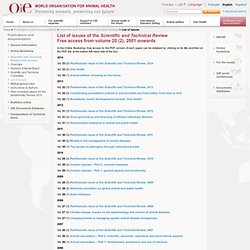 Scientific and Technical Review - OIE