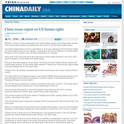 China issues report on US human rights