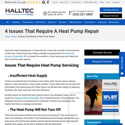 4 Issues That Require A Heat Pump Repair