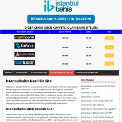 İstanbulbahis Nasıl Bir Site - İstanbulbahis Giriş ve Güncel Promosyonlar