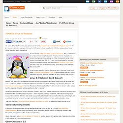 It's Official: Linux 3.0 Released