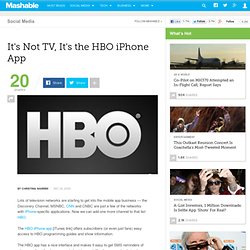 It’s Not TV, It’s the HBO iPhone App