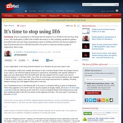 It's time to stop using IE6