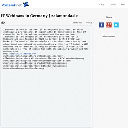 IT Webinars in Germany