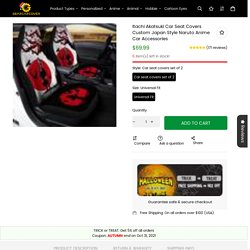 Itachi Akatsuki Car Seat Covers Custom Japan Style Naruto Anime Car Ac – Gear Car Cover