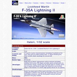 Italeri Kit No. 2506 - Lockheed Martin F-35A Lightning II Review by Brett Green