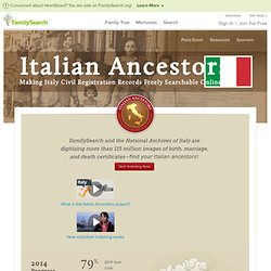 Italian Ancestors — FamilySearch