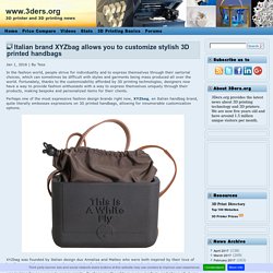 Italian brand XYZbag allows you to customize stylish 3D printed handbags