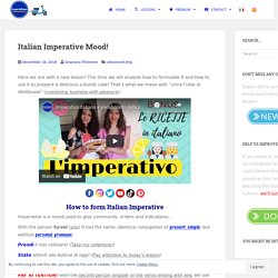 Italian Imperative Mood! – LearnAmo