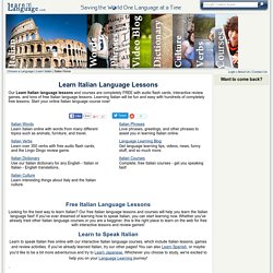 Learn Italian Language Lessons and Courses - FREE!