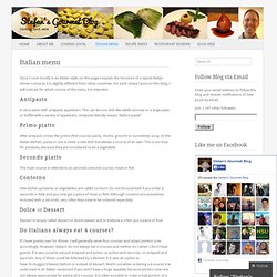 Italian menu « Stefan's Gourmet Blog