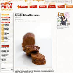 Simple Italian Sausages