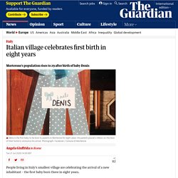 Italian village celebrates first birth in eight years