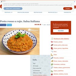 Pesto rosso o rojo. Salsa italiana - Recetas de rechupete - Recetas de cocina caseras y fáciles