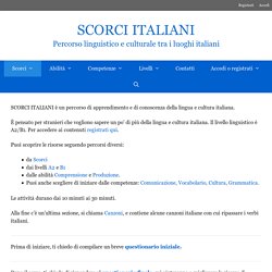 SCORCI ITALIANI – Percorso linguistico e culturale tra i luoghi italiani