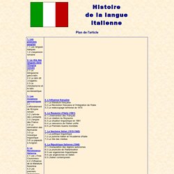 Italie- histoire de la langue italienne