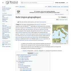 Italie (région géographique)