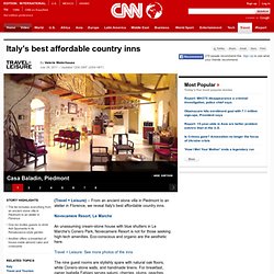 Italys best affordable country inns