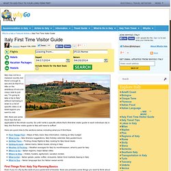 Italy First Time Visitor Guide
